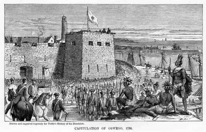 Framed Print : Capitulation of Oswego, 1756, (1877) Framed Print : Capitulation of Oswego, 1756, (1877)