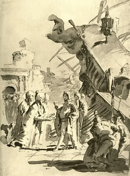 Framed Print : Capitulation of a Town, mid 18th century, (1928). Artist: Giovanni Battista Tiepolo Framed Print : Capitulation of a Town, mid 18th century, (1928). Artist: Giovanni Battista Tiepolo