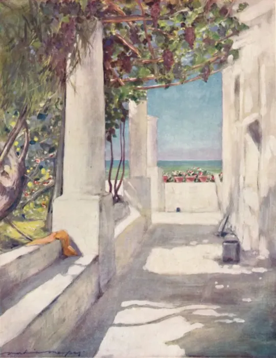 Framed Print : Capri, 1903. Artist: Mortimer L Menpes Framed Print : Capri, 1903. Artist: Mortimer L Menpes