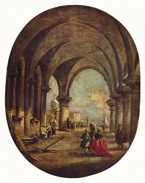 Capriccio with the Arcade of the Doges Palace and San Giorgio Maggiore, late 1780s, (1930)