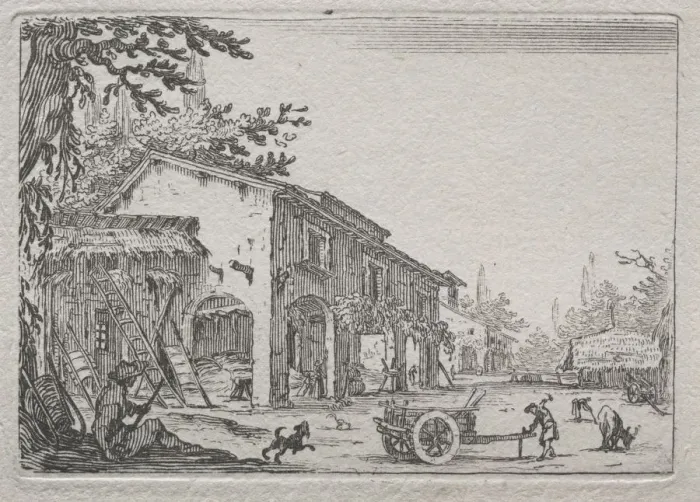 Framed Print : Caprices: The Italian Farm. Creator: Jacques Callot (French, 1592-1635) Framed Print : Caprices: The Italian Farm. Creator: Jacques Callot (French, 1592-1635)