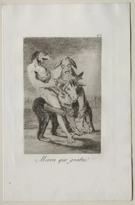 Framed Print : Caprices: Look How Solemn They Are!. Creator: Francisco de Goya (Spanish, 1746-1828) Framed Print : Caprices: Look How Solemn They Are!. Creator: Francisco de Goya (Spanish, 1746-1828)