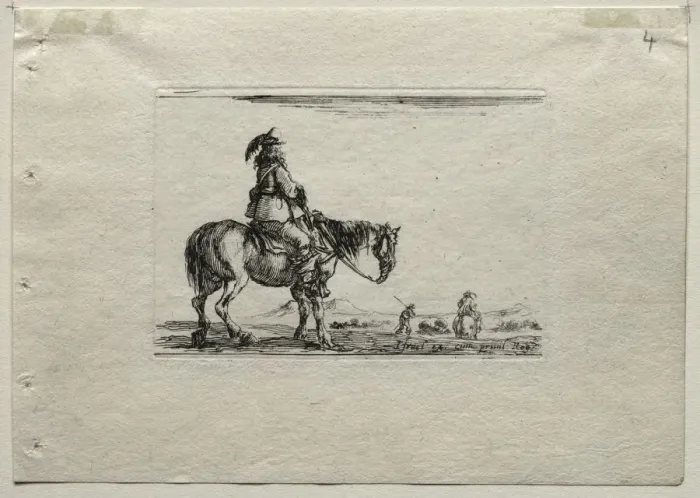 Framed Print : Caprices: Mounted Cavalier. Creator: Stefano Della Bella (Italian, 1610-1664) Framed Print : Caprices: Mounted Cavalier. Creator: Stefano Della Bella (Italian, 1610-1664)