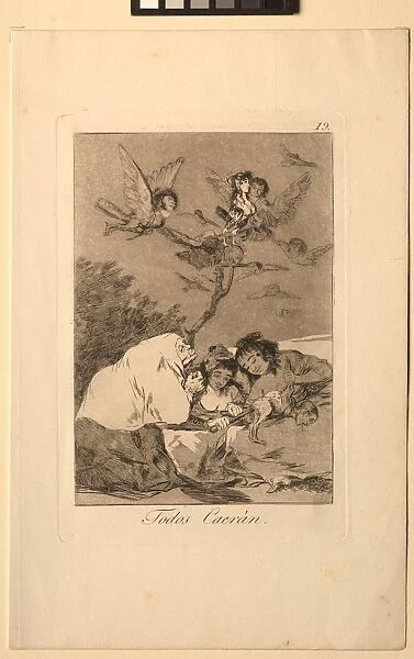 Caprichos: All Will Fall. Creator: Francisco de Goya (Spanish, 1746-1828)