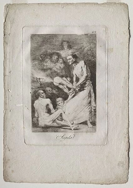 Caprichos: Blow, 1799. Creator: Francisco de Goya (Spanish, 1746-1828)