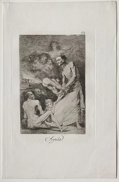Caprichos: Blow!. Creator: Francisco de Goya (Spanish, 1746-1828)