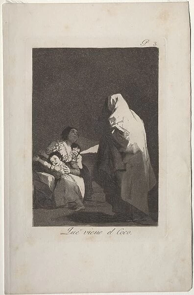 Caprichos: Here Comes the Bogieman. Creator: Francisco de Goya (Spanish, 1746-1828)