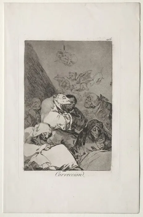 Framed Print : Caprichos: Correction. Creator: Francisco de Goya (Spanish, 1746-1828) Framed Print : Caprichos: Correction. Creator: Francisco de Goya (Spanish, 1746-1828)