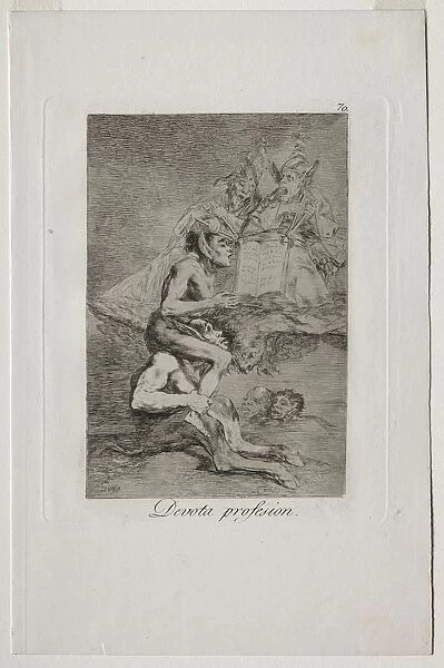Caprichos: Devout Profession. Creator: Francisco de Goya (Spanish, 1746-1828)