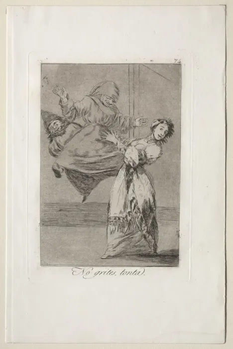 Framed Print : Caprichos: Dont Scream Stupid. Creator: Francisco de Goya (Spanish, 1746-1828) Framed Print : Caprichos: Dont Scream Stupid. Creator: Francisco de Goya (Spanish, 1746-1828)