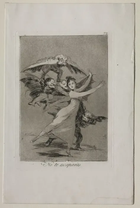 Framed Print : Caprichos: You Will Not Escape. Creator: Francisco de Goya (Spanish, 1746-1828) Framed Print : Caprichos: You Will Not Escape. Creator: Francisco de Goya (Spanish, 1746-1828)