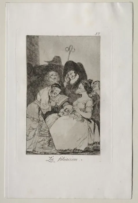 Framed Print : Caprichos: The Filiation. Creator: Francisco de Goya (Spanish, 1746-1828) Framed Print : Caprichos: The Filiation. Creator: Francisco de Goya (Spanish, 1746-1828)
