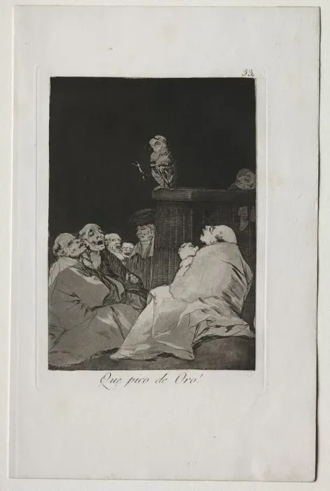 Framed Print : Caprichos: What a Golden Beak!. Creator: Francisco de Goya (Spanish, 1746-1828) Framed Print : Caprichos: What a Golden Beak!. Creator: Francisco de Goya (Spanish, 1746-1828)