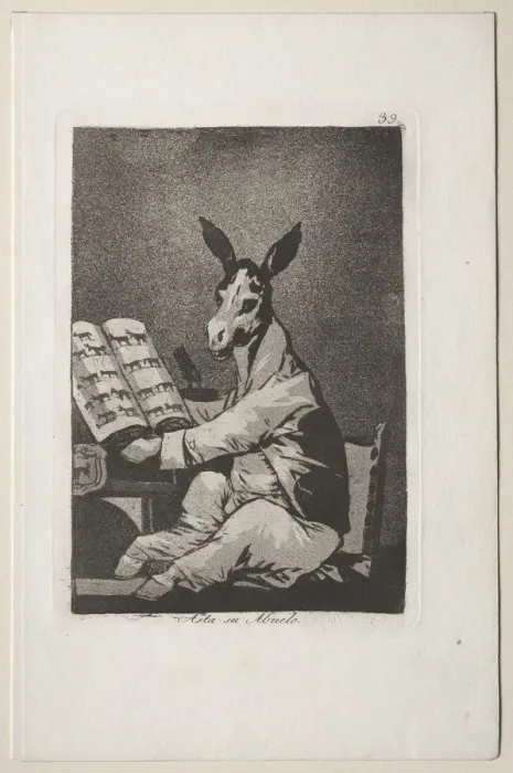 Framed Print : Caprichos: And So was His Grandfather Creator: Francisco de Goya (Spanish, 1746-1828) Framed Print : Caprichos: And So was His Grandfather Creator: Francisco de Goya (Spanish, 1746-1828)