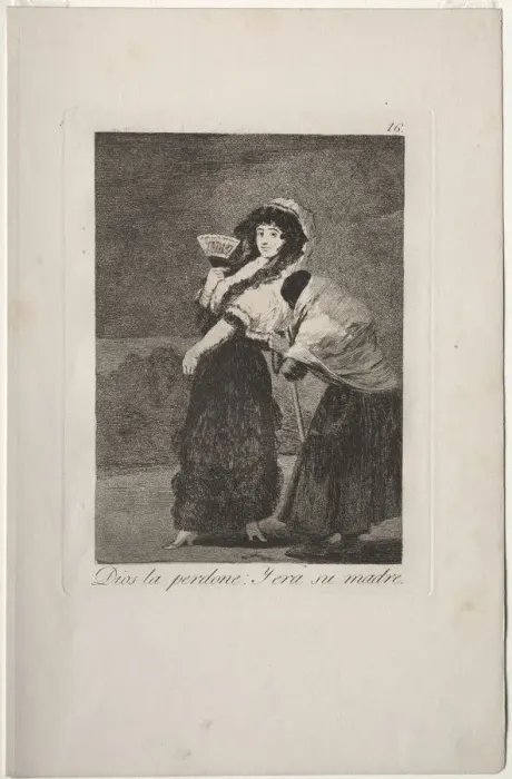 Framed Print : Caprichos: For Heavens Sake: and It Was Her Mother Creator: Francisco de Goya (Spanish Framed Print : Caprichos: For Heavens Sake: and It Was Her Mother Creator: Francisco de Goya (Spanish