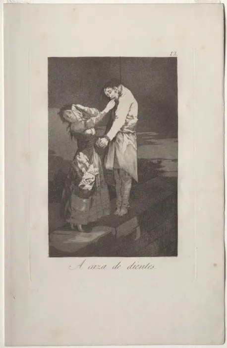 Framed Print : Caprichos: Out Hunting for Teeth. Creator: Francisco de Goya (Spanish, 1746-1828) Framed Print : Caprichos: Out Hunting for Teeth. Creator: Francisco de Goya (Spanish, 1746-1828)