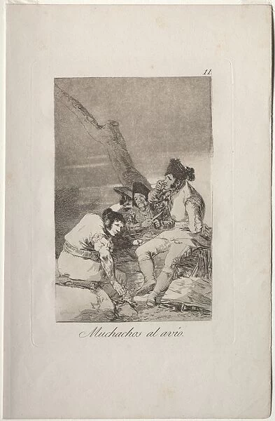Caprichos: Lads Making Ready Creator: Francisco de Goya (Spanish, 1746-1828)