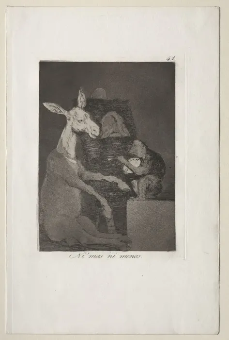 Framed Print : Caprichos: Neither More Nor Less. Creator: Francisco de Goya (Spanish, 1746-1828) Framed Print : Caprichos: Neither More Nor Less. Creator: Francisco de Goya (Spanish, 1746-1828)