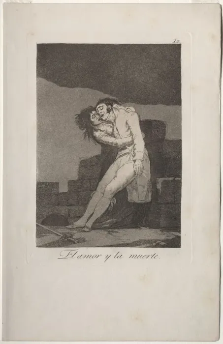Framed Print : Caprichos: Love and Death. Creator: Francisco de Goya (Spanish, 1746-1828) Framed Print : Caprichos: Love and Death. Creator: Francisco de Goya (Spanish, 1746-1828)