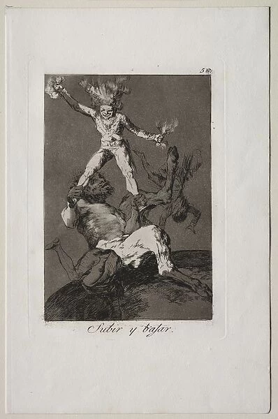 Caprichos: To Rise and to Fall. Creator: Francisco de Goya (Spanish, 1746-1828)