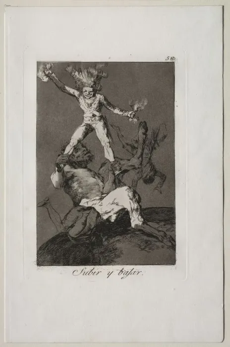 Framed Print : Caprichos: To Rise and to Fall. Creator: Francisco de Goya (Spanish, 1746-1828) Framed Print : Caprichos: To Rise and to Fall. Creator: Francisco de Goya (Spanish, 1746-1828)