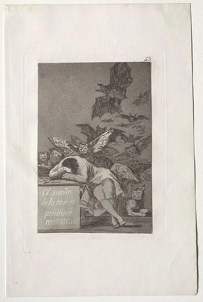 Caprichos: The Sleep of Reason Produces Monsters. Creator: Francisco de Goya (Spanish, 1746-1828)