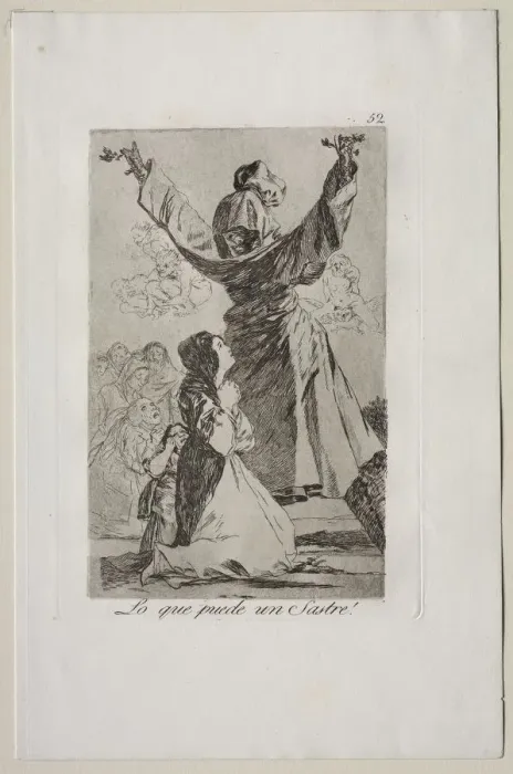 Framed Print : Caprichos: What a Tailor Can Do!. Creator: Francisco de Goya (Spanish, 1746-1828) Framed Print : Caprichos: What a Tailor Can Do!. Creator: Francisco de Goya (Spanish, 1746-1828)