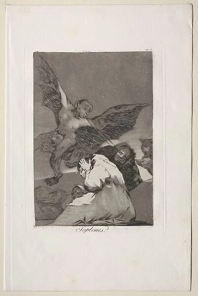 Caprichos: Tale-Bearers-Blasts of Wind. Creator: Francisco de Goya (Spanish, 1746-1828)