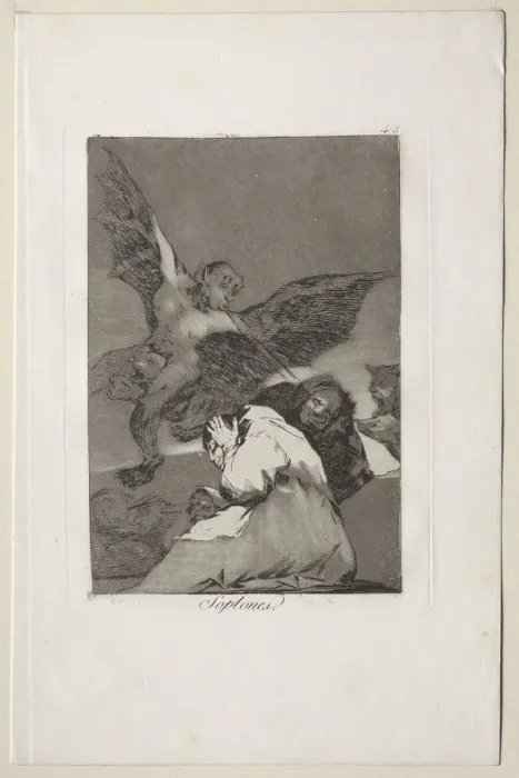 Framed Print : Caprichos: Tale-Bearers-Blasts of Wind. Creator: Francisco de Goya (Spanish, 1746-1828) Framed Print : Caprichos: Tale-Bearers-Blasts of Wind. Creator: Francisco de Goya (Spanish, 1746-1828)