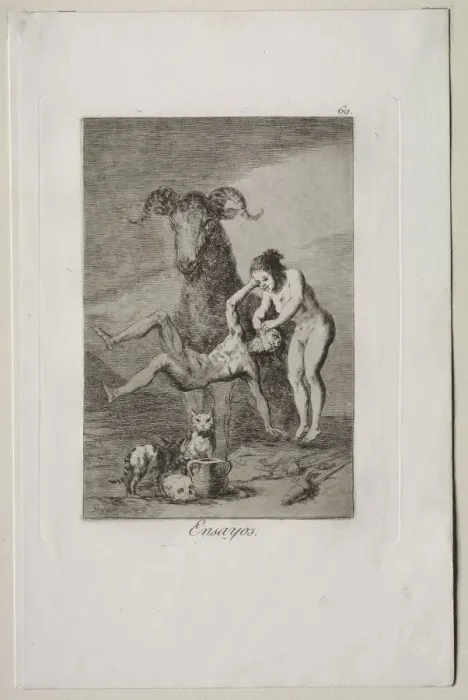 Framed Print : Caprichos: Trials. Creator: Francisco de Goya (Spanish, 1746-1828) Framed Print : Caprichos: Trials. Creator: Francisco de Goya (Spanish, 1746-1828)