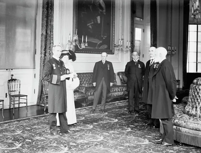 Framed Print : Capt. Arthur H. Rostron of Cunard Liner Carpathia'; James Bryce... 1913. Creator: Harris & Ewing. Capt. Arthur H. Rostron of Cunard Liner Carpathia'; James Bryce... 1913. Creator: Harris & Ewing Framed Print : Capt. Arthur H. Rostron of Cunard Liner Carpathia'; James Bryce... 1913. Creator: Harris & Ewing. Capt. Arthur H. Rostron of Cunard Liner Carpathia'; James Bryce... 1913. Creator: Harris & Ewing