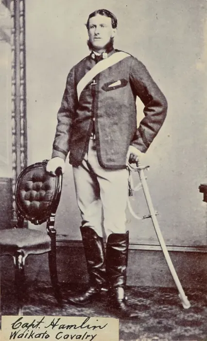 Framed Print : Capt. Hamlin, Waikato Cavalry, c.1860. Creator: Unknown Framed Print : Capt. Hamlin, Waikato Cavalry, c.1860. Creator: Unknown