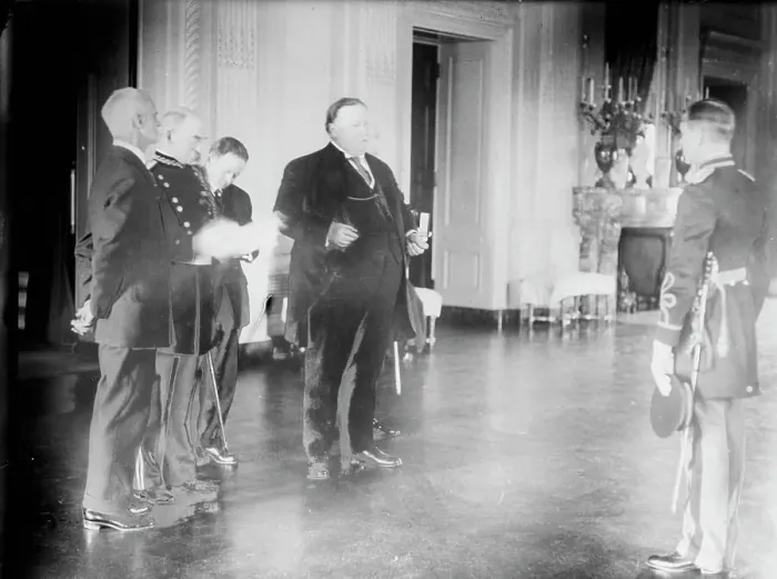 Framed Print : Capt. Julien Gaugot, U.S.A. Receiving Medal of Honor From President Taft, 1910 or 1912. Creator: Harris & Ewing. Capt. Julien Gaugot, U.S.A. Receiving Medal of Honor From President Taft, 1910 or 1912. Creator: Harris & Ewing Framed Print : Capt. Julien Gaugot, U.S.A. Receiving Medal of Honor From President Taft, 1910 or 1912. Creator: Harris & Ewing. Capt. Julien Gaugot, U.S.A. Receiving Medal of Honor From President Taft, 1910 or 1912. Creator: Harris & Ewing