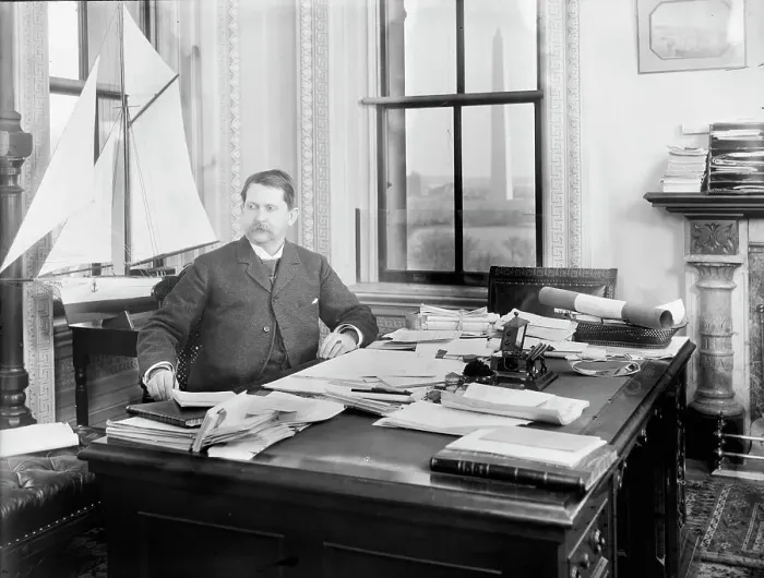 Framed Print : Capt. N.H. Farquhar, Bureau of Yards and Docks, between 1890 and 1894. Creator: Unknown Framed Print : Capt. N.H. Farquhar, Bureau of Yards and Docks, between 1890 and 1894. Creator: Unknown
