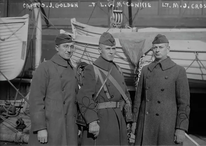 Framed Print : Capt. O.J. Golden, Lt. L.G. McConkie, Lt. M.J. Cross, between c1915 and c1920. Creator: Bain News Service Framed Print : Capt. O.J. Golden, Lt. L.G. McConkie, Lt. M.J. Cross, between c1915 and c1920. Creator: Bain News Service