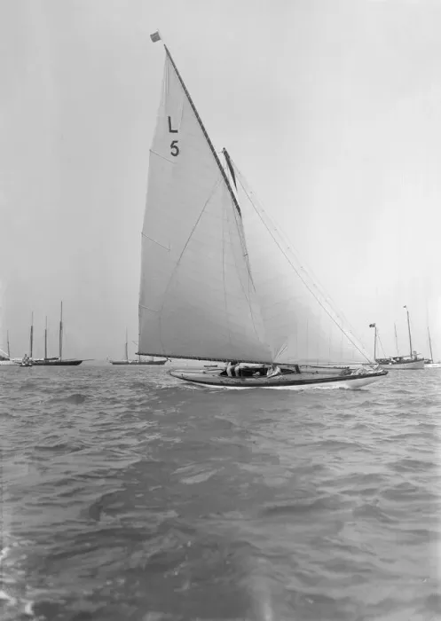 Framed Print : Capt R J Dixon winning the 6 Metre race in Jonquil. Creator: Kirk & Sons of Cowes Framed Print : Capt R J Dixon winning the 6 Metre race in Jonquil. Creator: Kirk & Sons of Cowes