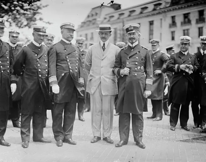 Framed Print : Capt. Ritter, Rear Adm. Ward, German Ambassador, Admiral Paschowitz, 1912. Creator: Bain News Service Framed Print : Capt. Ritter, Rear Adm. Ward, German Ambassador, Admiral Paschowitz, 1912. Creator: Bain News Service