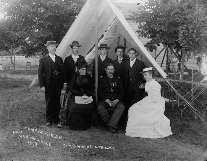 Framed Print : Capt. Simmons & friends, 1893. Creator: Unknown Framed Print : Capt. Simmons & friends, 1893. Creator: Unknown