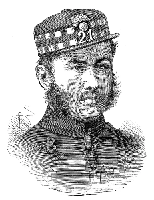 Framed Print : Captain A. L. Falls, 21st Regiment, killed in South Africa, 1881. Creator: Unknown Framed Print : Captain A. L. Falls, 21st Regiment, killed in South Africa, 1881. Creator: Unknown