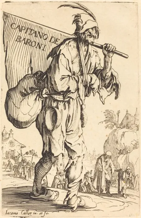 Framed Print : Captain of the Barons, c. 1622. Creator: Jacques Callot Framed Print : Captain of the Barons, c. 1622. Creator: Jacques Callot