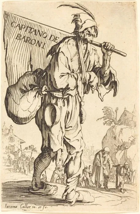 Framed Print : Captain of the Barons, c. 1622. Creator: Jacques Callot Framed Print : Captain of the Barons, c. 1622. Creator: Jacques Callot