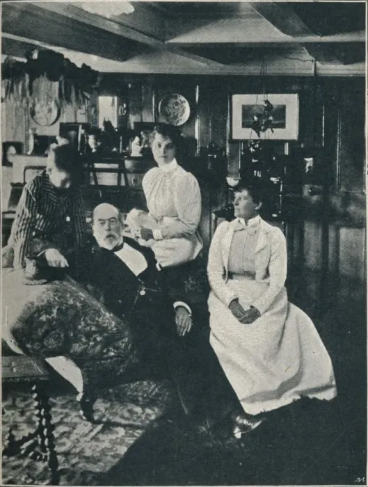 Framed Print : Captain Bourchier, his Daughter, and Grand-Daughter, c1900, (1910) Framed Print : Captain Bourchier, his Daughter, and Grand-Daughter, c1900, (1910)