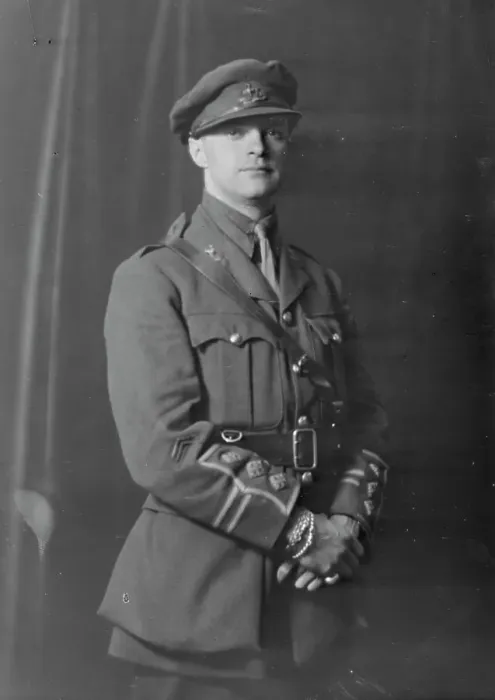 Framed Print : Captain Bruce Bainsfather [sic], portrait photograph, 1918 Oct. 8. Creator: Arnold Genthe