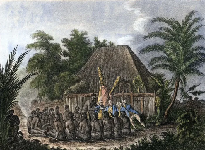 Framed Print : Captain Cooks third Pacific voyage, 1779 (1832) Framed Print : Captain Cooks third Pacific voyage, 1779 (1832)