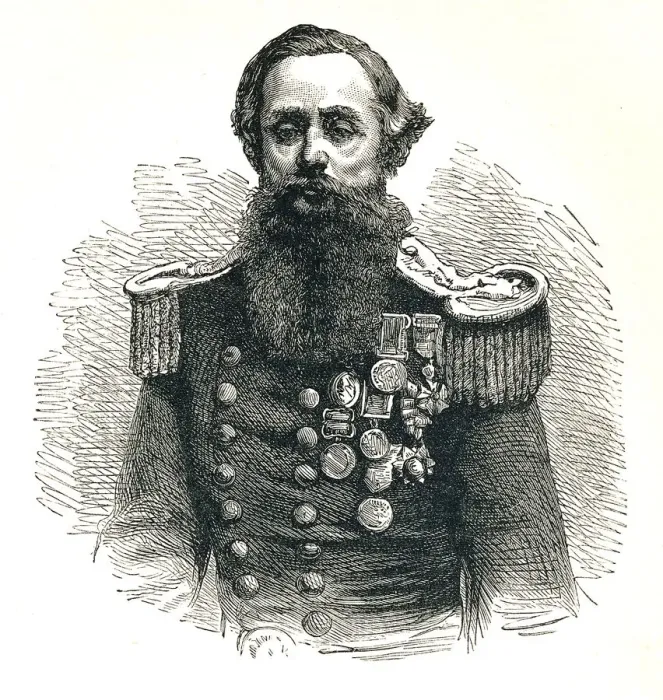 Framed Print : Captain Cowper Phipps Coles, (1819-1870), English naval captain and inventor, 1893 Framed Print : Captain Cowper Phipps Coles, (1819-1870), English naval captain and inventor, 1893