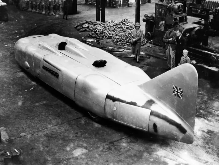 Framed Print : Captain George Eyston's Thunderbolt car, 1937 Framed Print : Captain George Eyston's Thunderbolt car, 1937