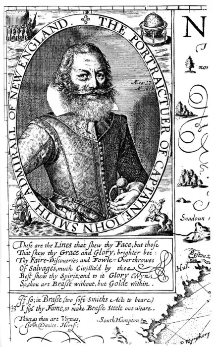 Framed Print : Captain John Smith, Virginia colonist, 1624, (1893) Framed Print : Captain John Smith, Virginia colonist, 1624, (1893)