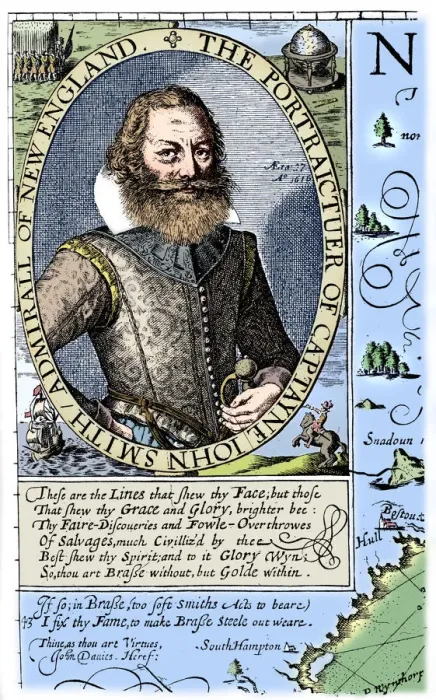 Framed Print : Captain John Smith, Virginia colonist, 1624, (1893) Framed Print : Captain John Smith, Virginia colonist, 1624, (1893)