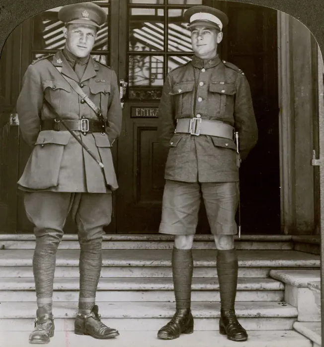 Framed Print : Captain MacDougall, DSO, and Cadet Mullin, two Canadian VCs, World War I, 1914-1918. Artist: Realistic Travels Publishers Framed Print : Captain MacDougall, DSO, and Cadet Mullin, two Canadian VCs, World War I, 1914-1918. Artist: Realistic Travels Publishers
