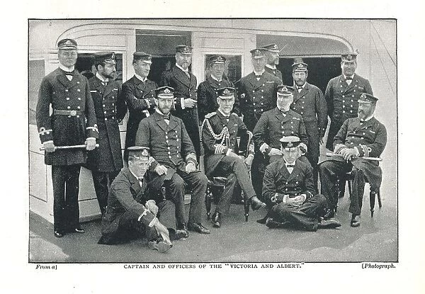 Captain and Officers of the Victoria and Albert The Queens Yacht Launched 1855